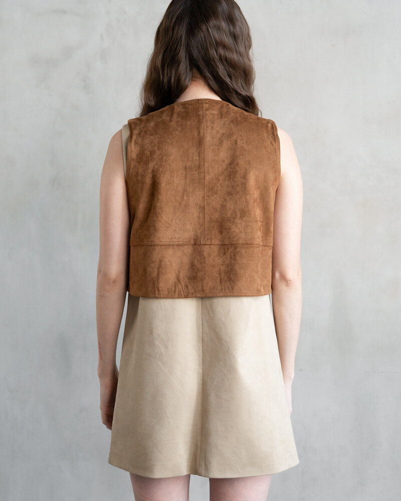 Lucia Suede Vest Top