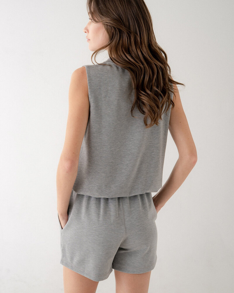 Lockie Bubble Hem Tank | Grey