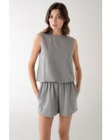 Lockie Bubble Hem Tank | Grey