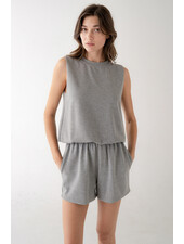 Lockie Bubble Hem Tank | Grey