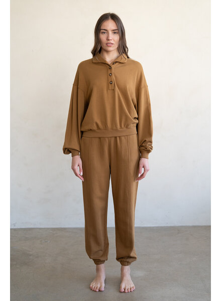 Button Collar Pullover | Copper