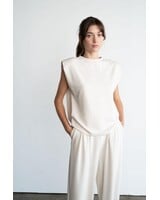 Collings Top With Shoulder Pads | Ivory