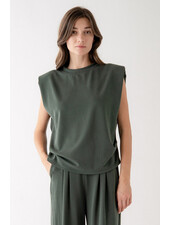 Collings Top With Shoulder Pads | Forest