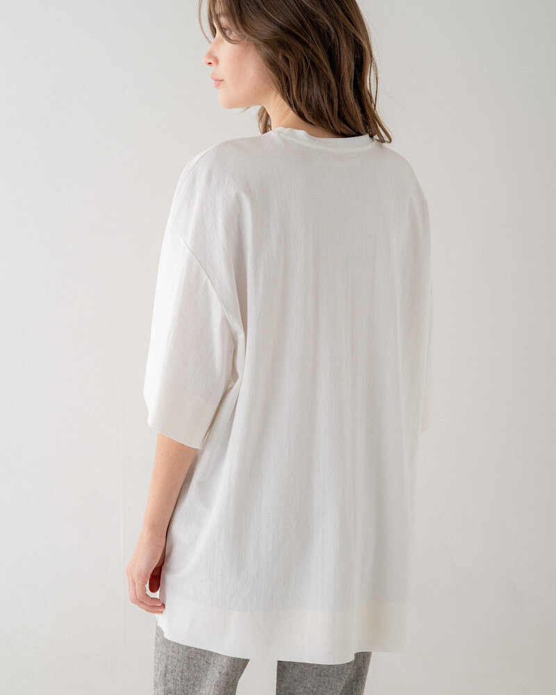 Soft Structure Oversized Top | White
