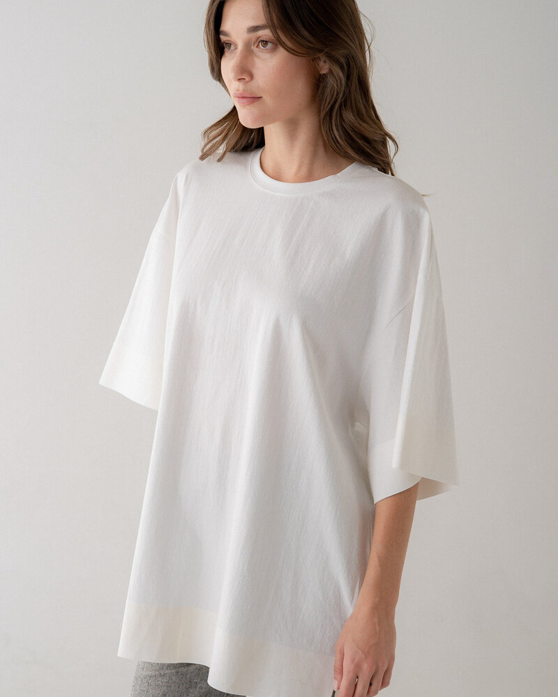 Soft Structure Oversized Top | White