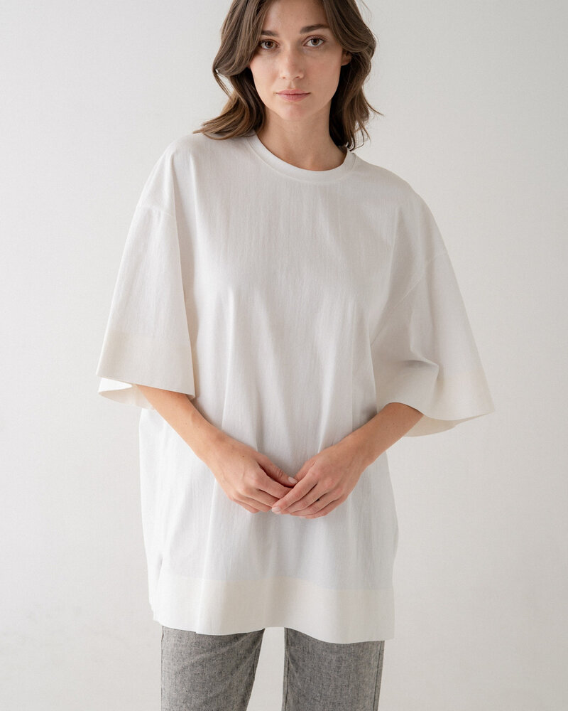 Soft Structure Oversized Top | White
