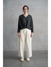Penny Pleated Long Sleeve | Black