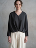 Penny Pleated Long Sleeve | Black