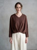 Penny Pleated Long Sleeve | Brick