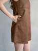 Kallie Suede Mini Dress | Camel