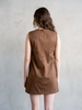 Kallie Suede Mini Dress | Camel