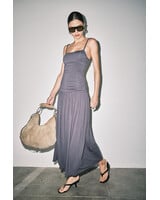 Maya Shirred Bodice Maxi Slip Dress | Ink