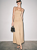 Maya Shirred Bodice Maxi Slip Dress | Sand