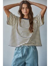 Landon Striped Tee | Natural