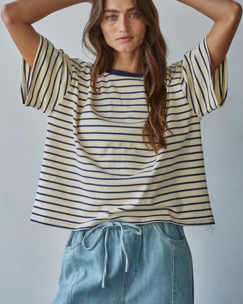 Landon Striped Tee | Natural