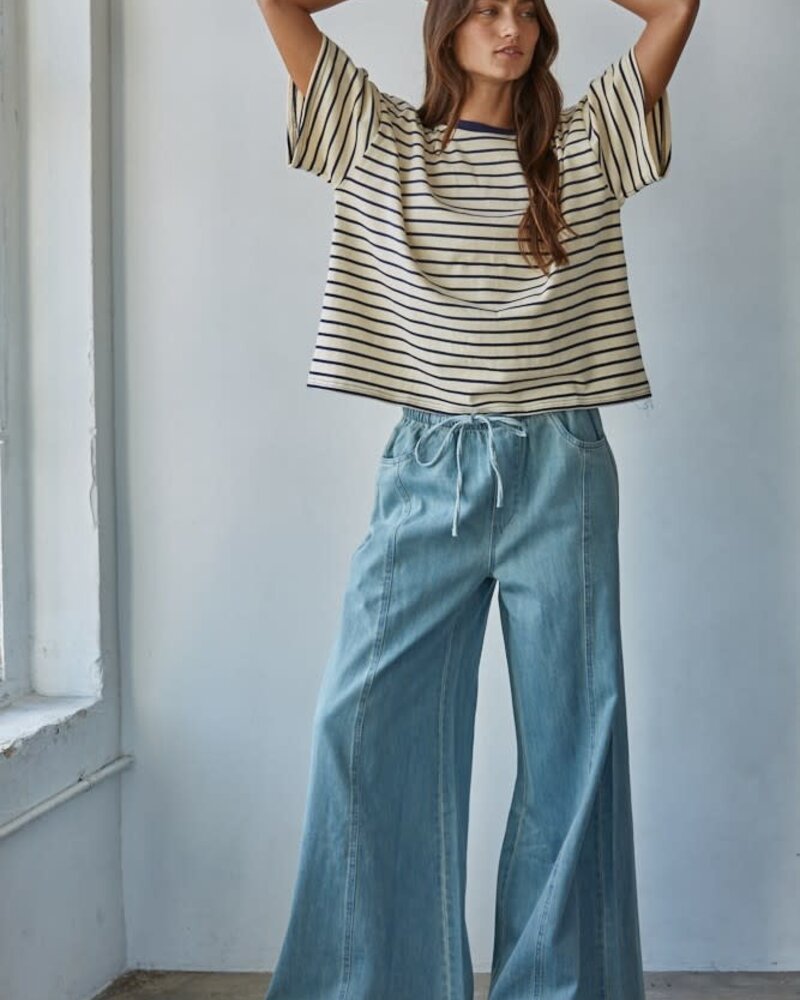 Landon Striped Tee | Natural