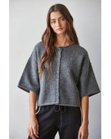 Tobi Knit Cardigan Top | Charcoal