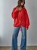 Sadie Tie Front Cardigan | Red