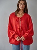 Sadie Tie Front Cardigan | Red