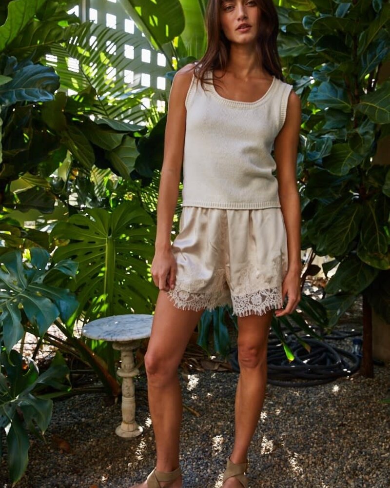 Maisy Lace Shorts | Pearl