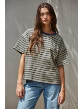 Landon Striped Tee | Olive
