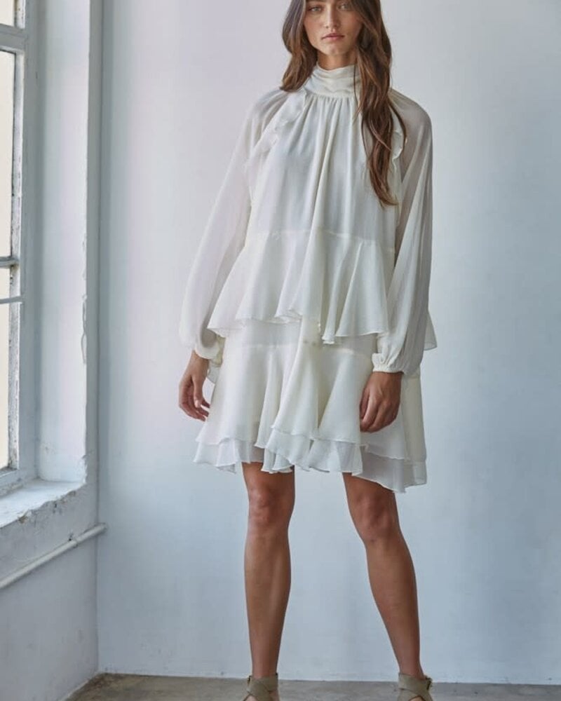 Bebe Doux Ruffle Mock Mini | White