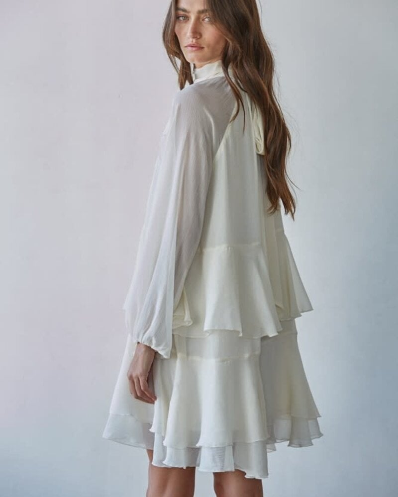 Bebe Doux Ruffle Mock Mini | White