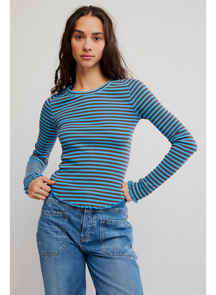 Free People Easy Does It Striped Tee | Blue