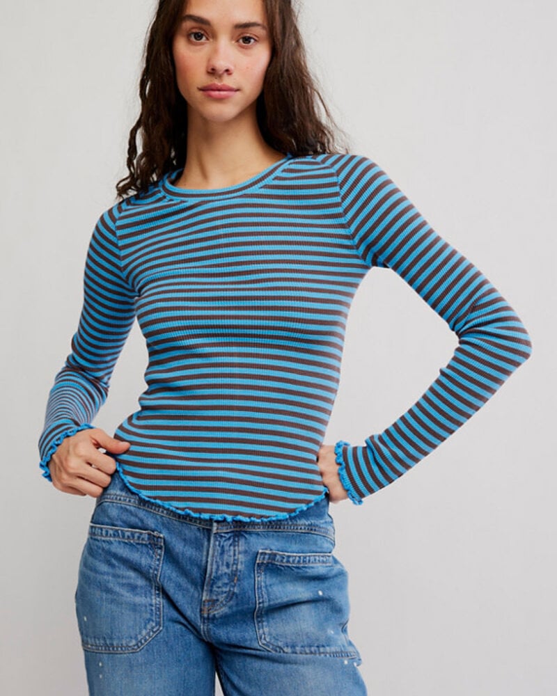 Free People Easy Does It Striped Tee | Blue