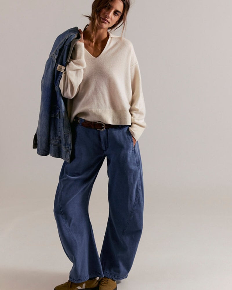 Free People Spotlight Washed Barrel Chino Trousers | Flint