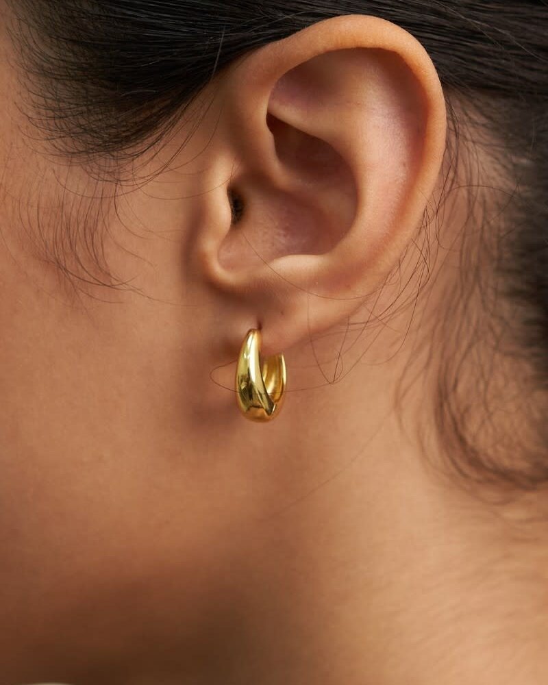 Brenda Grands Zenith Hoops | 18K Gold 16mm