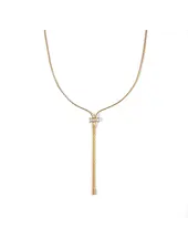Brenda Grands Baguette Lariat Necklace | 18K Gold
