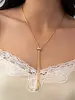 Brenda Grands Baguette Lariat Necklace | 18K Gold