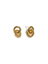 Brenda Grands Smooth and Twist Studs | 18K Gold