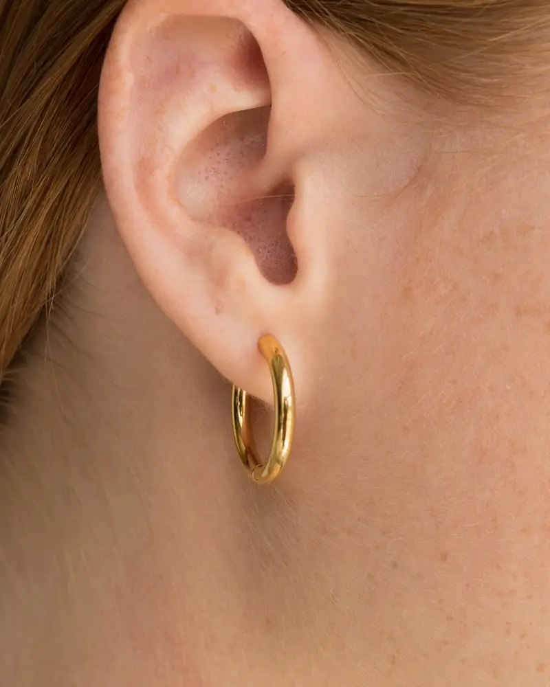Brenda Grands Gold Basic Hoops | Waterproof 16mm