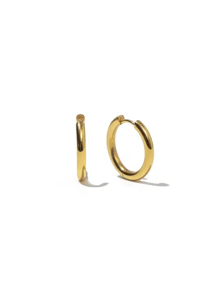 Brenda Grands Gold Basic Hoops | Waterproof 16mm
