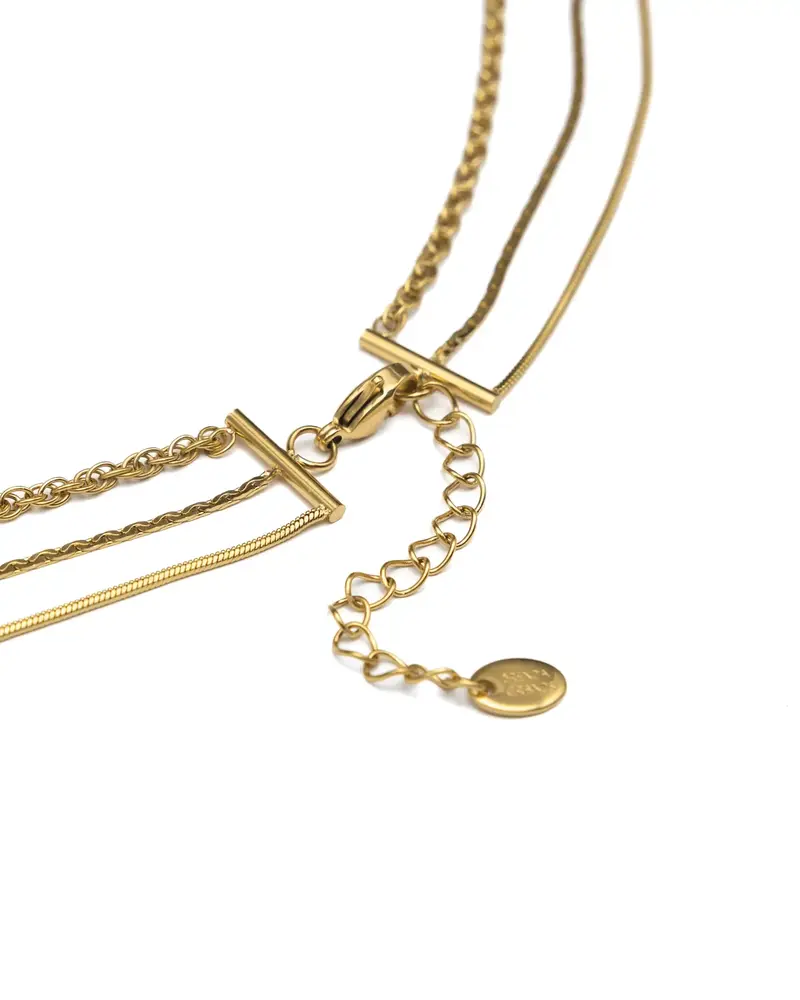 Brenda Grands 3 in 1 Layer Rope Necklace | Waterproof Gold