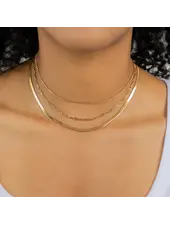 Brenda Grands 3 in 1 Paperclip Necklace | Waterproof Gold