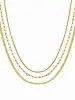 Brenda Grands 3 in 1 Paperclip Necklace | Waterproof Gold