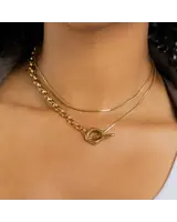 Brenda Grands Dual Chain Toggle Necklace | Waterproof Gold