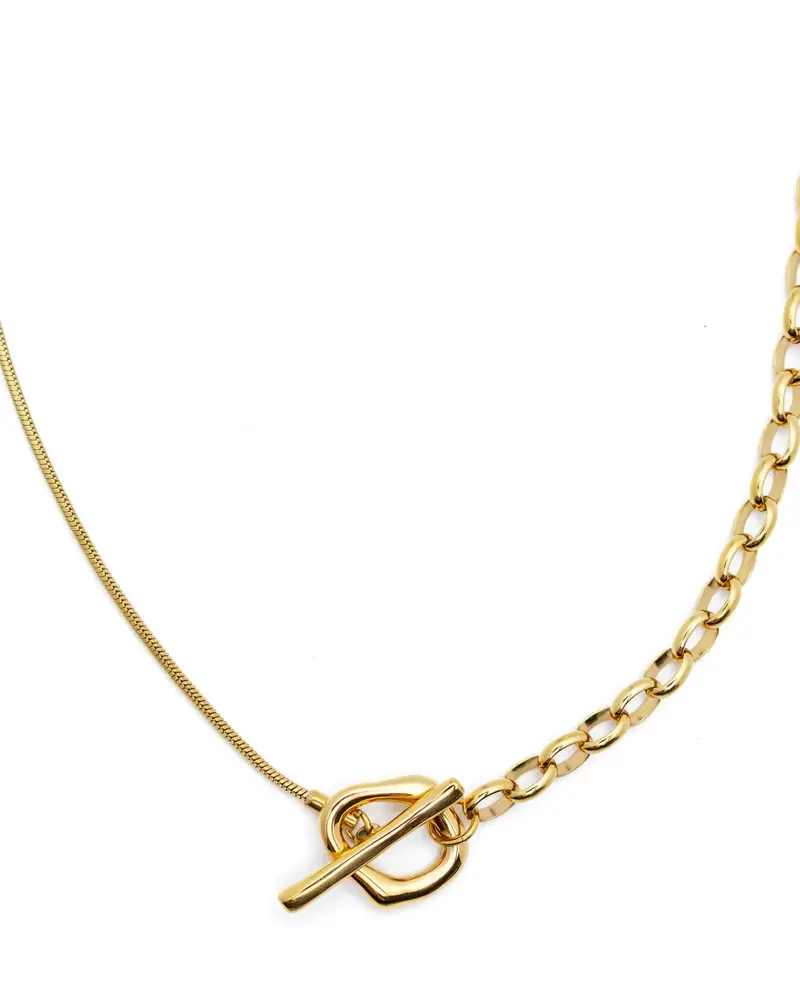 Brenda Grands Dual Chain Toggle Necklace | Waterproof Gold