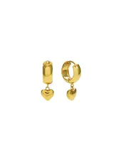 Brenda Grands Heart Hoop Earrings | Gold
