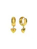Brenda Grands Heart Hoop Earrings | Gold