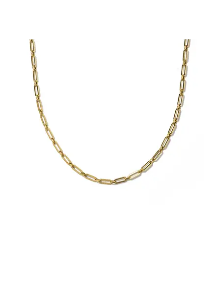 Brenda Grands Paperclip Chain Necklace | Waterproof Gold