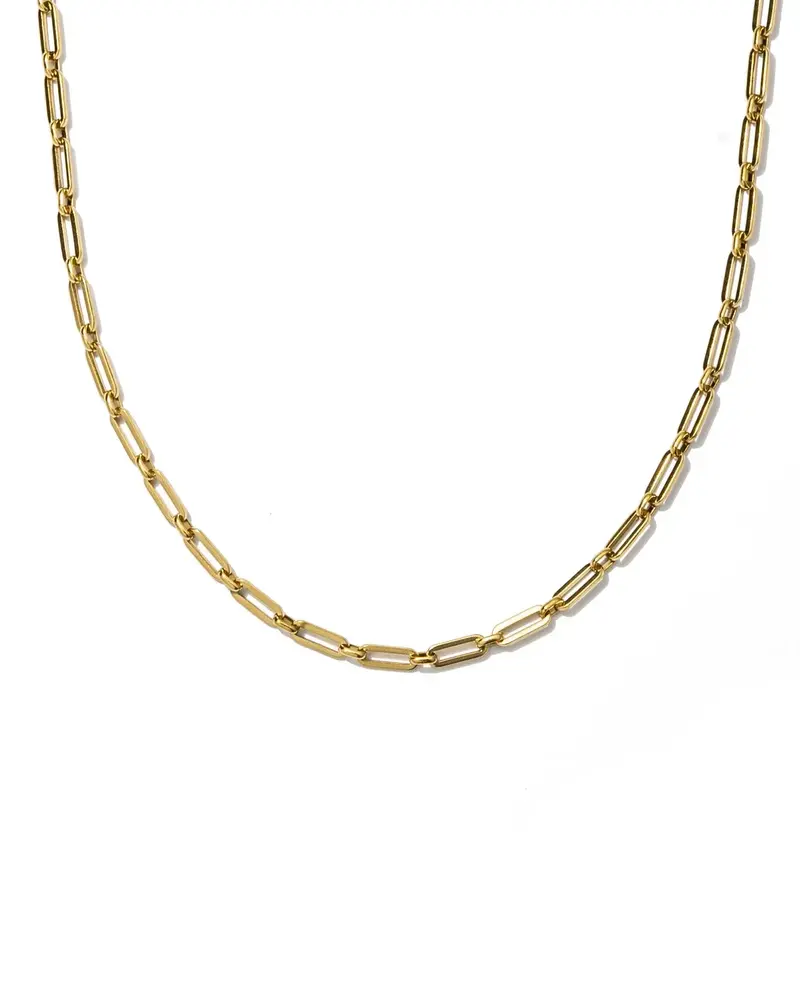 Brenda Grands Paperclip Chain Necklace | Waterproof Gold