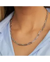 Brenda Grands Paperclip Chain Necklace | Waterproof Silver