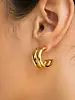 Brenda Grands Waterproof Twin Gold Hoops