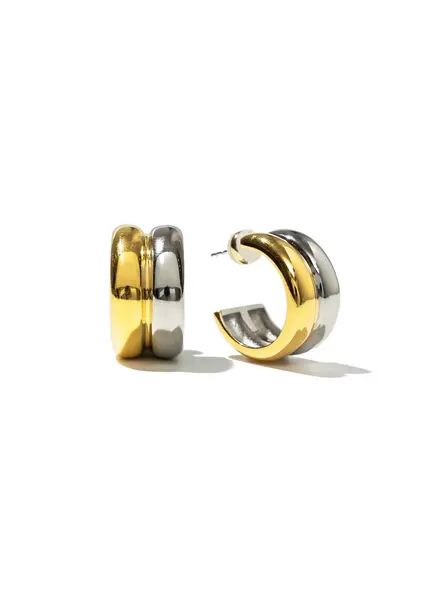 Brenda Grands Waterproof Twin-Tone Hoops