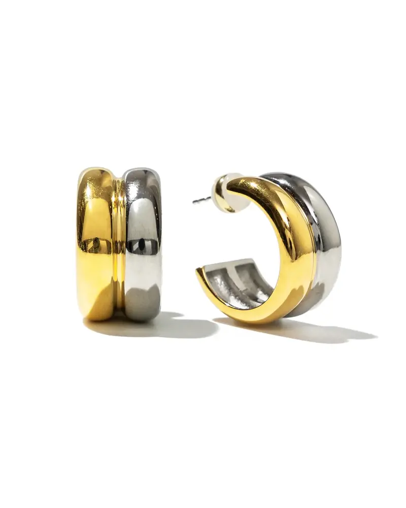 Brenda Grands Waterproof Twin-Tone Hoops