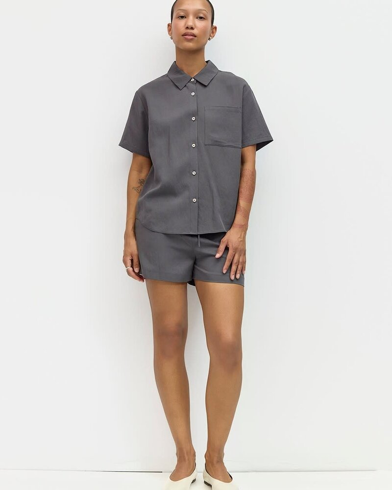 Julie Tee Blouse | Charcoal